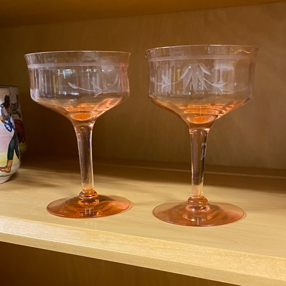 Pink depression glassware